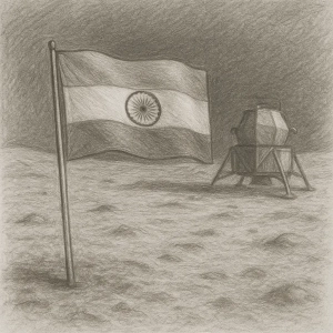 ಚಂದ್ರಯಾನ-1: ಚಂದ್ರನ ಮೇಲೆ ಭಾರತದ ಧ್ವಜ