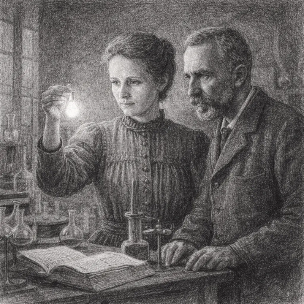 ಪಿಯರೆ ಮತ್ತು ಮೇರಿ ಕ್ಯೂರಿಯವರಿಂದ ರೇಡಿಯಂ ಆವಿಷ್ಕಾರ